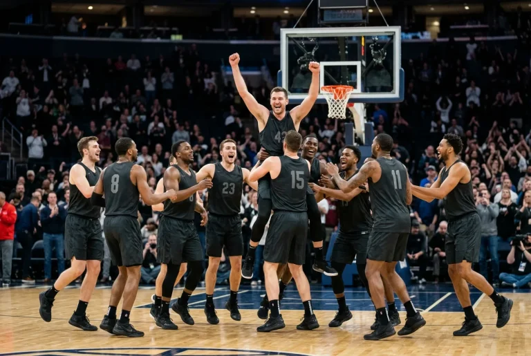 Außenseiterteam jubelt nach einer Überraschung in einem EuroLeague-Spiel