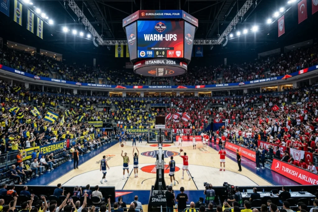 Volle Halle bei einem EuroLeague-Final-Four-Wochenende mit vier verbliebenen Teams